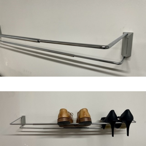 10 x Wall Mounted Shoe Racks with expandable width