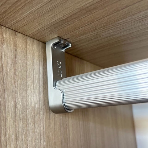 Wardrobe SILVER Hanging Bars 1200mm - Top mounting (packs of 5 or 10)