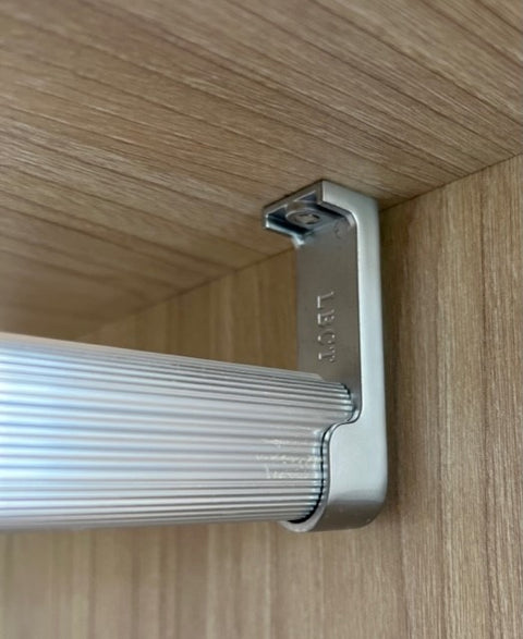 Wardrobe SILVER Hanging Bars 1200mm - Top mounting (packs of 5 or 10)