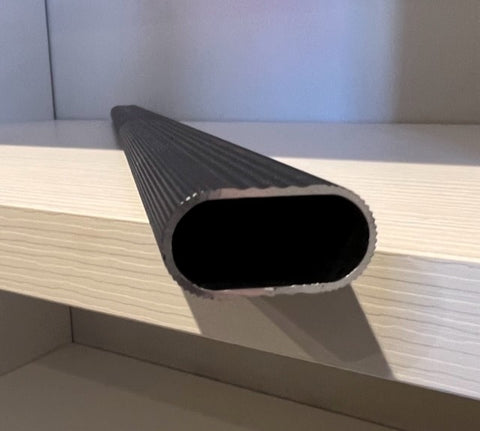 Wardrobe BLACK Hanging Bars 1200mm - Side mounting (packs of 5 or 10 rails)