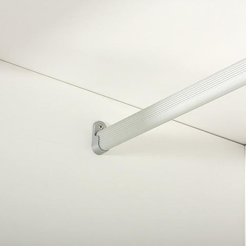 Wardrobe SILVER Hanging Bars 1200mm - Side mounting (packs of 5 or 10)