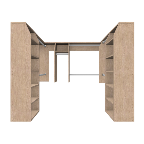 3 and 2 and 3 "U" Shape Walk In Wardrobe Combination