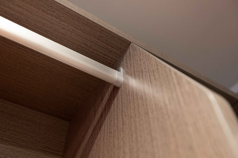 Wardrobe SILVER Hanging Bars 1200mm - Side mounting (packs of 5 or 10)