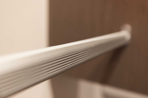 Wardrobe SILVER Hanging Bars 1200mm - Side mounting (packs of 5 or 10)
