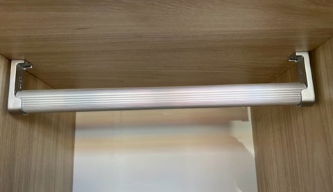 Wardrobe SILVER Hanging Bars 1200mm - Top mounting (packs of 5 or 10)