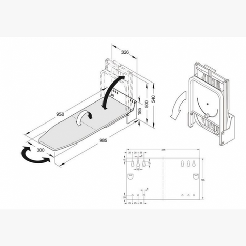 Wall Mounted Swivel Ironing Board