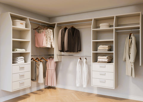 3B and 5 "L" Shape Walk In Wardrobes Combination