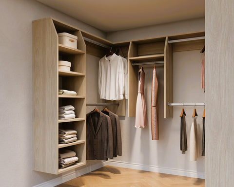 3 and 2 and 3 "U" Shape Walk In Wardrobes Combination