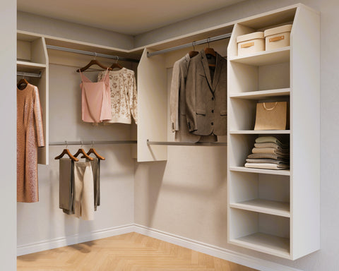 3 and 2 and 3 "U" Shape Walk In Wardrobes Combination