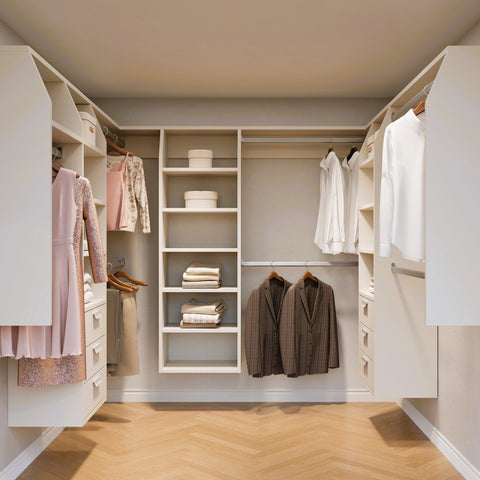 5 and 3 and 3B "U" Shape Walk In Wardrobes Combination