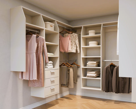 5 and 3 and 3B "U" Shape Walk In Wardrobes Combination