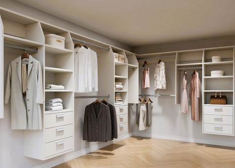 6A and 5 "L" Shape Walk In Wardrobes Combination