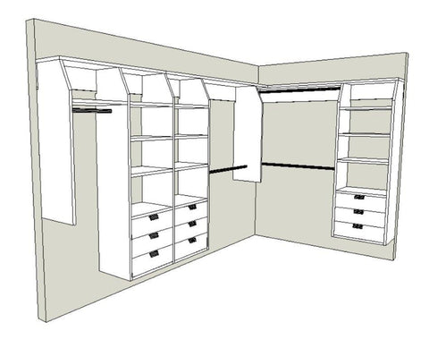 L Shape Walk In Robe i-Robe Walk In Wardrobe – Simply Wardrobes