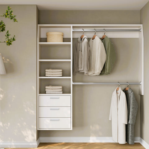 i-Robe Wardrobe 3B modular wardrobe with shelves, drawers and double hanging rails