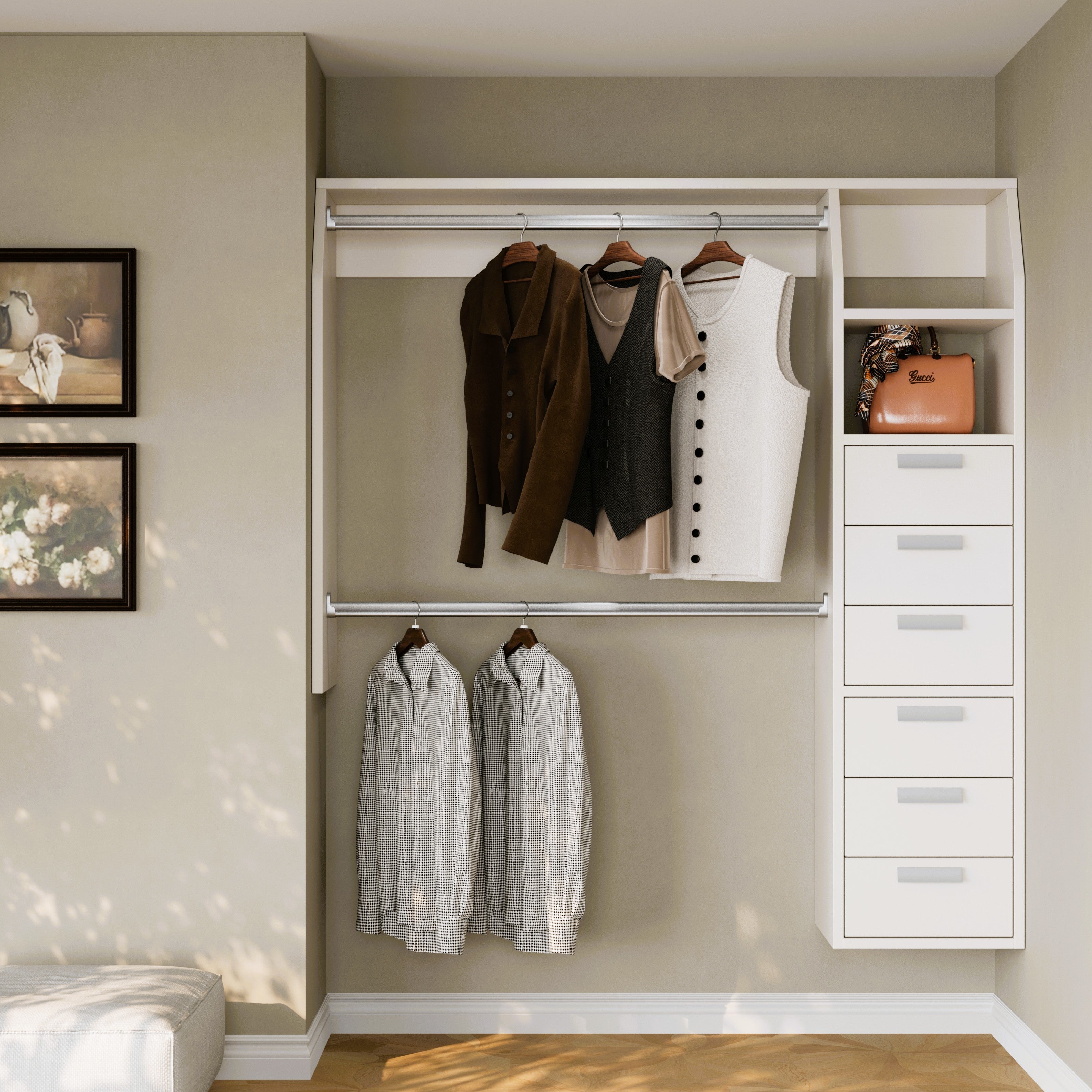 i-Robe Wardrobe 3C with 6 Drawers - Simply Wardrobes