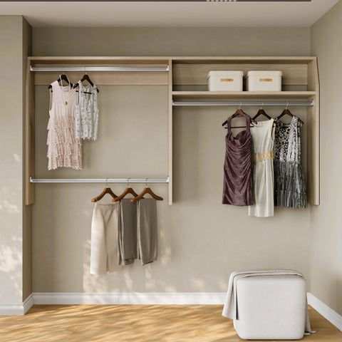 i-Robe Wardrobe 1A modular wardrobe with double hanging rails and long hanging space