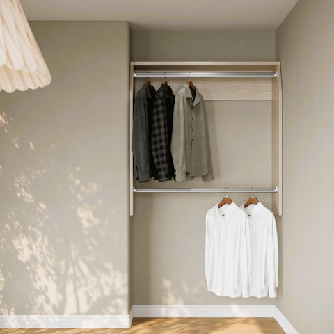 i-Robe Wardrobe 1 modular wardrobe with double hanging rails maple cream