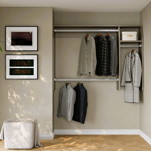 i-Robe Wardrobe 2A modular wardrobe with hanging rails and side shelf