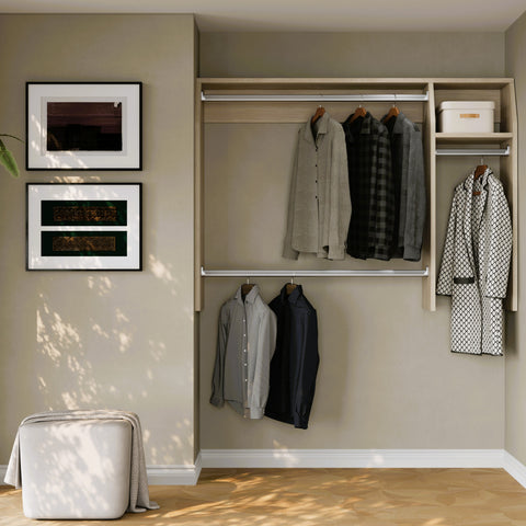 i-Robe Wardrobe 2A modular wardrobe with hanging rails and side shelf