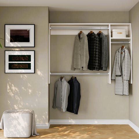 i-Robe Wardrobe 2A modular wardrobe with hanging rails and side shelf