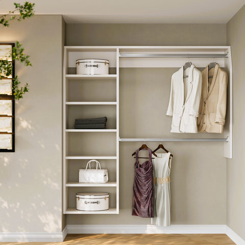 i-Robe Wardrobe 3 modular wardrobe with shelf tower, top shelf and double hanging rails