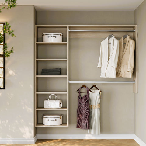 i-Robe Wardrobe 3 modular wardrobe with shelf tower, top shelf and double hanging rails